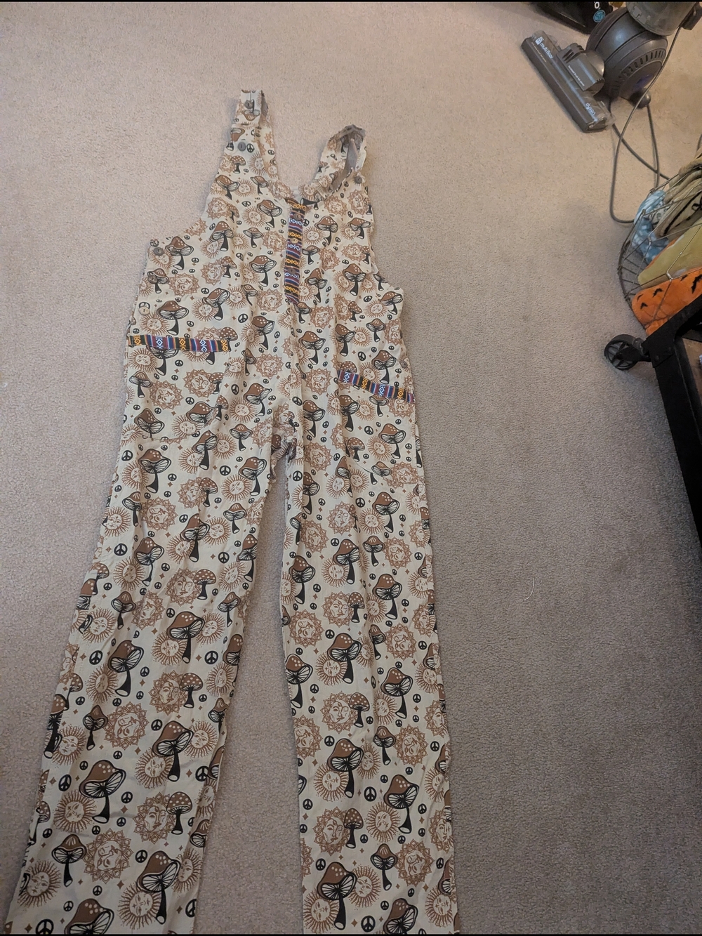 Rising International Cream Mushroom-Print Jumpsuit